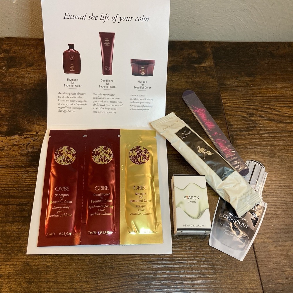 Makeupโ Beauty Samples Lot Oribe Shampoo Starck Paris D'Ailleurs Bvlgari Eau Etc